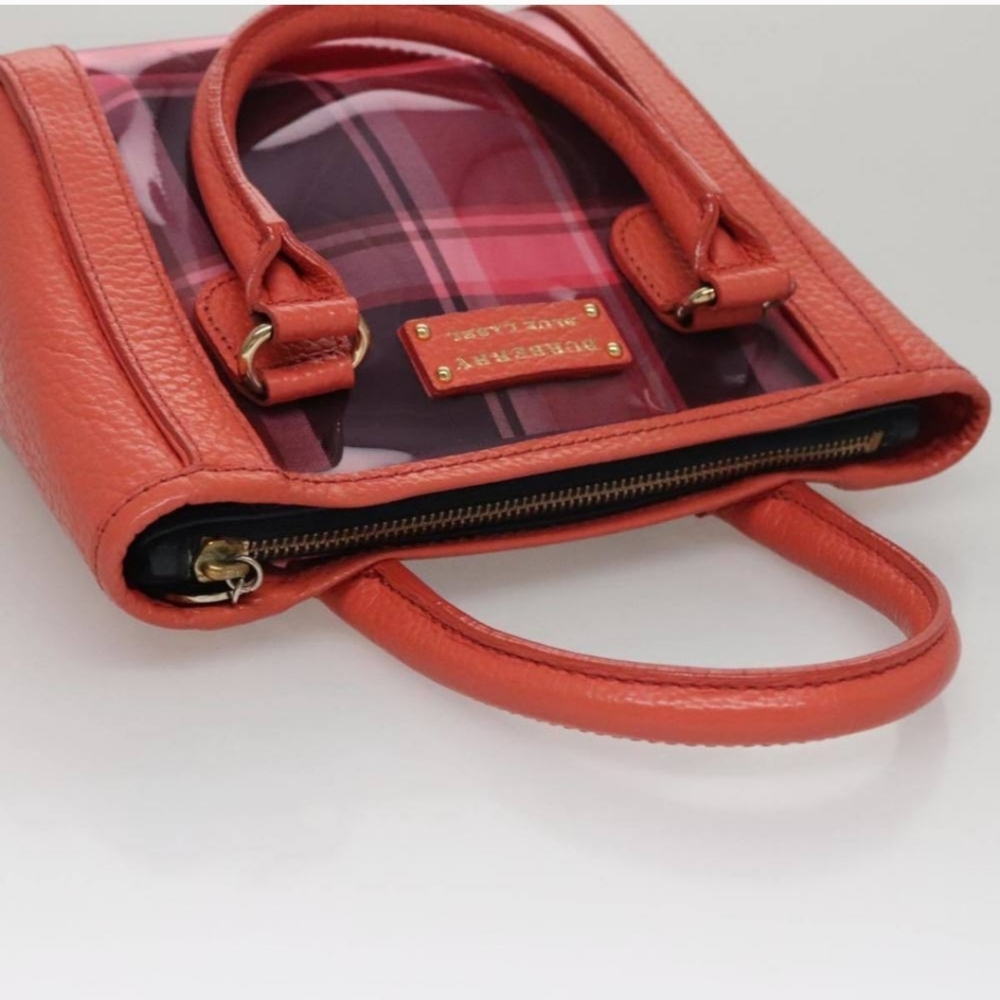 Burberry Orange, Red, Pink and Black Mini Tote Crossbody Bag Blue Lable - Picture 6 of 16